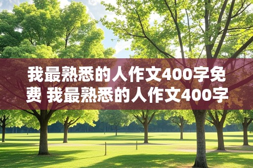 我最熟悉的人作文400字免费 我最熟悉的人作文400字免费阅读