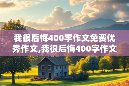 我很后悔400字作文免费优秀作文,我很后悔400字作文免费优秀作文大全