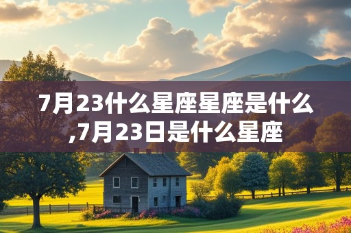 7月23什么星座星座是什么,7月23日是什么星座