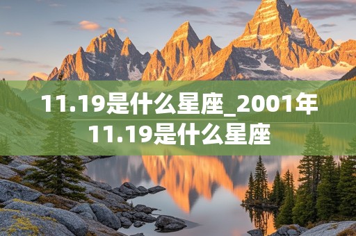 11.19是什么星座_2001年11.19是什么星座