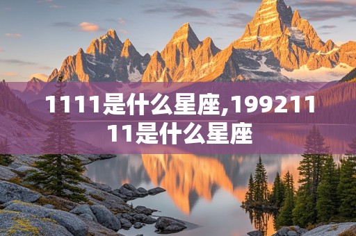 1111是什么星座,19921111是什么星座