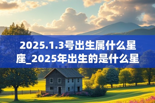 2025.1.3号出生属什么星座_2025年出生的是什么星座