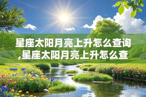 星座太阳月亮上升怎么查询,星座太阳月亮上升怎么查询免费