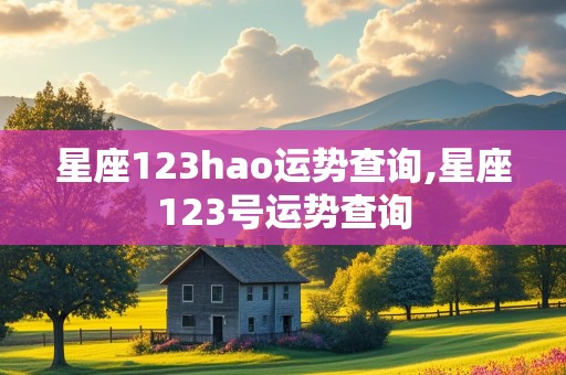 星座123hao运势查询,星座123号运势查询