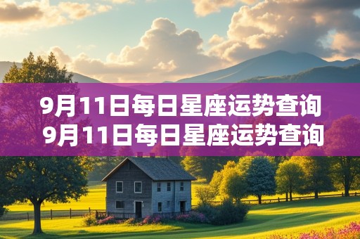 9月11日每日星座运势查询 9月11日每日星座运势查询表