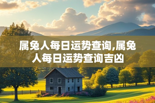 属兔人每日运势查询,属兔人每日运势查询吉凶