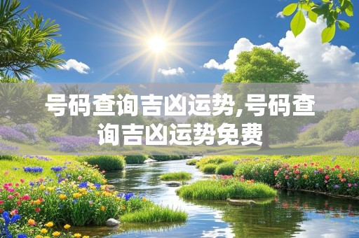 号码查询吉凶运势,号码查询吉凶运势免费