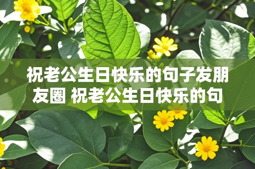 祝老公生日快乐的句子发朋友圈 祝老公生日快乐的句子发朋友圈简单短句