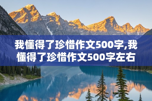 我懂得了珍惜作文500字,我懂得了珍惜作文500字左右