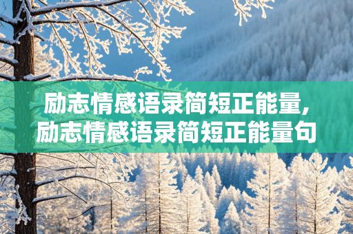 励志情感语录简短正能量,励志情感语录简短正能量句子