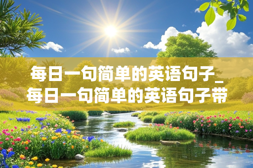 每日一句简单的英语句子_每日一句简单的英语句子带翻译