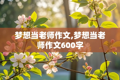 梦想当老师作文,梦想当老师作文600字