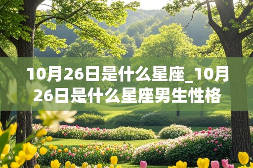 10月26日是什么星座_10月26日是什么星座男生性格