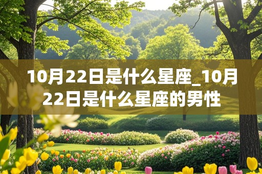 10月22日是什么星座_10月22日是什么星座的男性