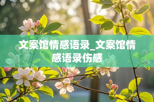 文案馆情感语录_文案馆情感语录伤感