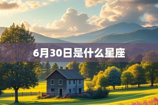 6月30日是什么星座