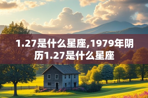 1.27是什么星座,1979年阴历1.27是什么星座