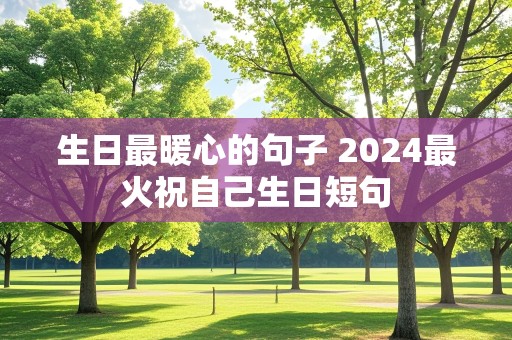 生日最暖心的句子 2024最火祝自己生日短句