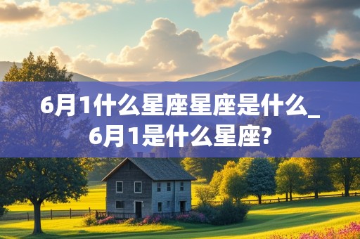 6月1什么星座星座是什么_6月1是什么星座?