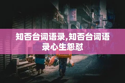 知否台词语录,知否台词语录心生怨怼