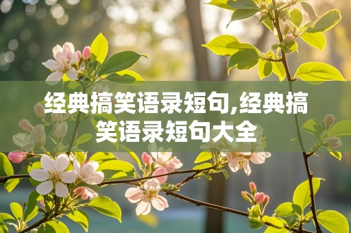 经典搞笑语录短句,经典搞笑语录短句大全