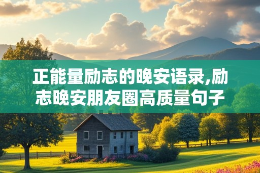 正能量励志的晚安语录,励志晚安朋友圈高质量句子