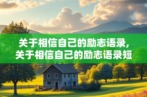 关于相信自己的励志语录,关于相信自己的励志语录短句