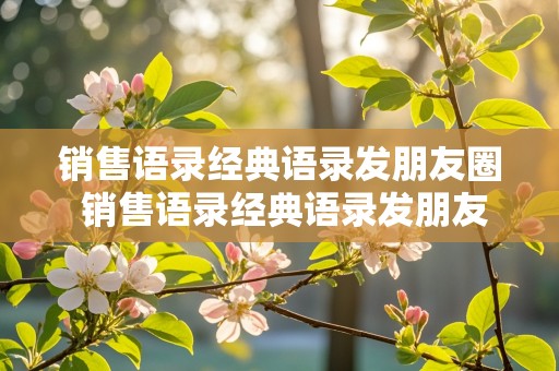 销售语录经典语录发朋友圈 销售语录经典语录发朋友圈晚安语