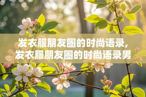 发衣服朋友圈的时尚语录,发衣服朋友圈的时尚语录男装