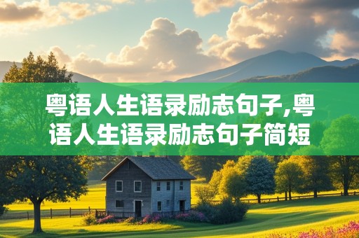 粤语人生语录励志句子,粤语人生语录励志句子简短