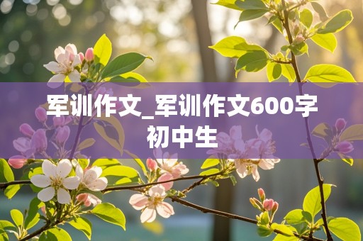 军训作文_军训作文600字初中生