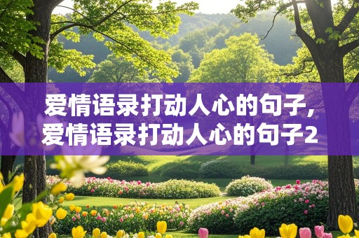 爱情语录打动人心的句子,爱情语录打动人心的句子200字