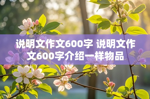 说明文作文600字 说明文作文600字介绍一样物品