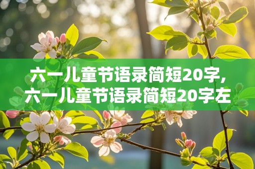 六一儿童节语录简短20字,六一儿童节语录简短20字左右