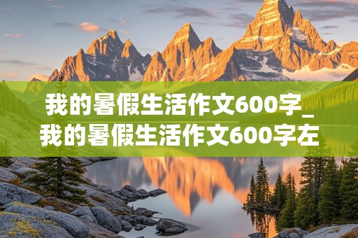 我的暑假生活作文600字_我的暑假生活作文600字左右初二