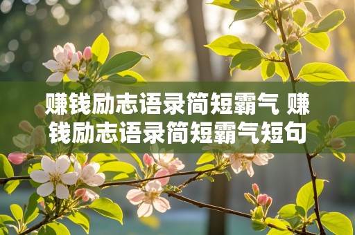 赚钱励志语录简短霸气 赚钱励志语录简短霸气短句