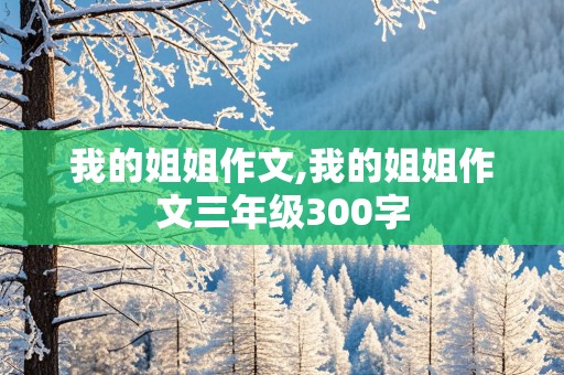 我的姐姐作文,我的姐姐作文三年级300字