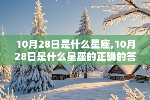 10月28日是什么星座,10月28日是什么星座的正确的答案