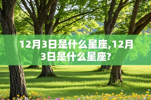 12月3日是什么星座,12月3日是什么星座?