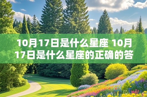 10月17日是什么星座 10月17日是什么星座的正确的答案