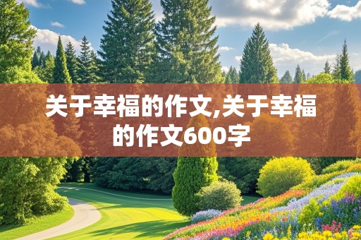 关于幸福的作文,关于幸福的作文600字