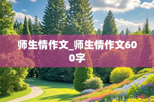 师生情作文_师生情作文600字