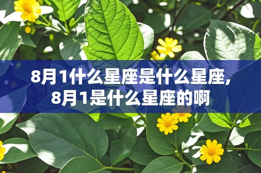 8月1什么星座是什么星座,8月1是什么星座的啊