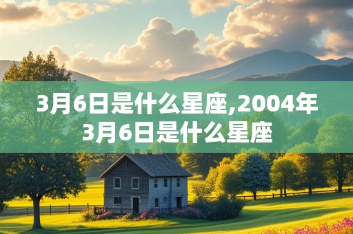 3月6日是什么星座,2004年3月6日是什么星座