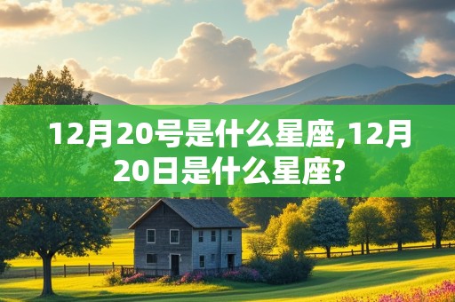 12月20号是什么星座,12月20日是什么星座?