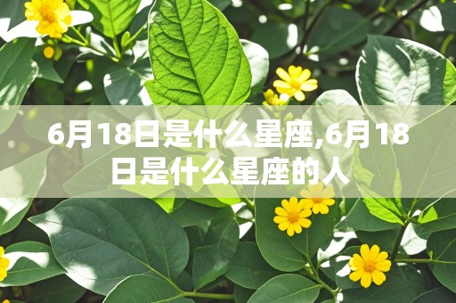 6月18日是什么星座,6月18日是什么星座的人