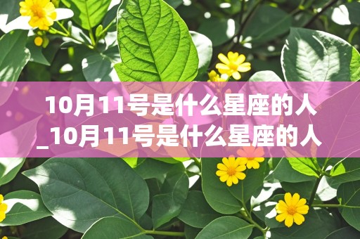 10月11号是什么星座的人_10月11号是什么星座的人,男生性格