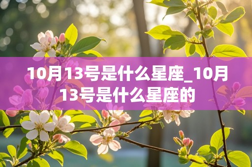 10月13号是什么星座_10月13号是什么星座的