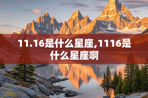 11.16是什么星座,1116是什么星座啊