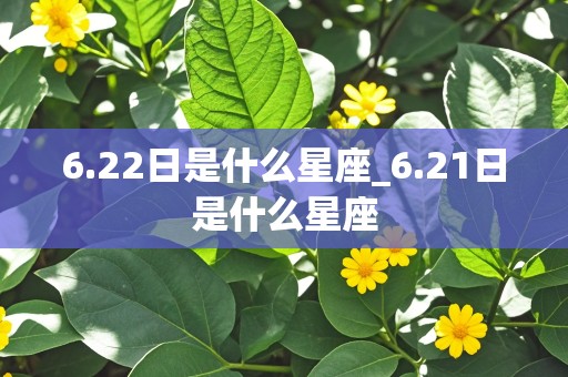 6.22日是什么星座_6.21日是什么星座